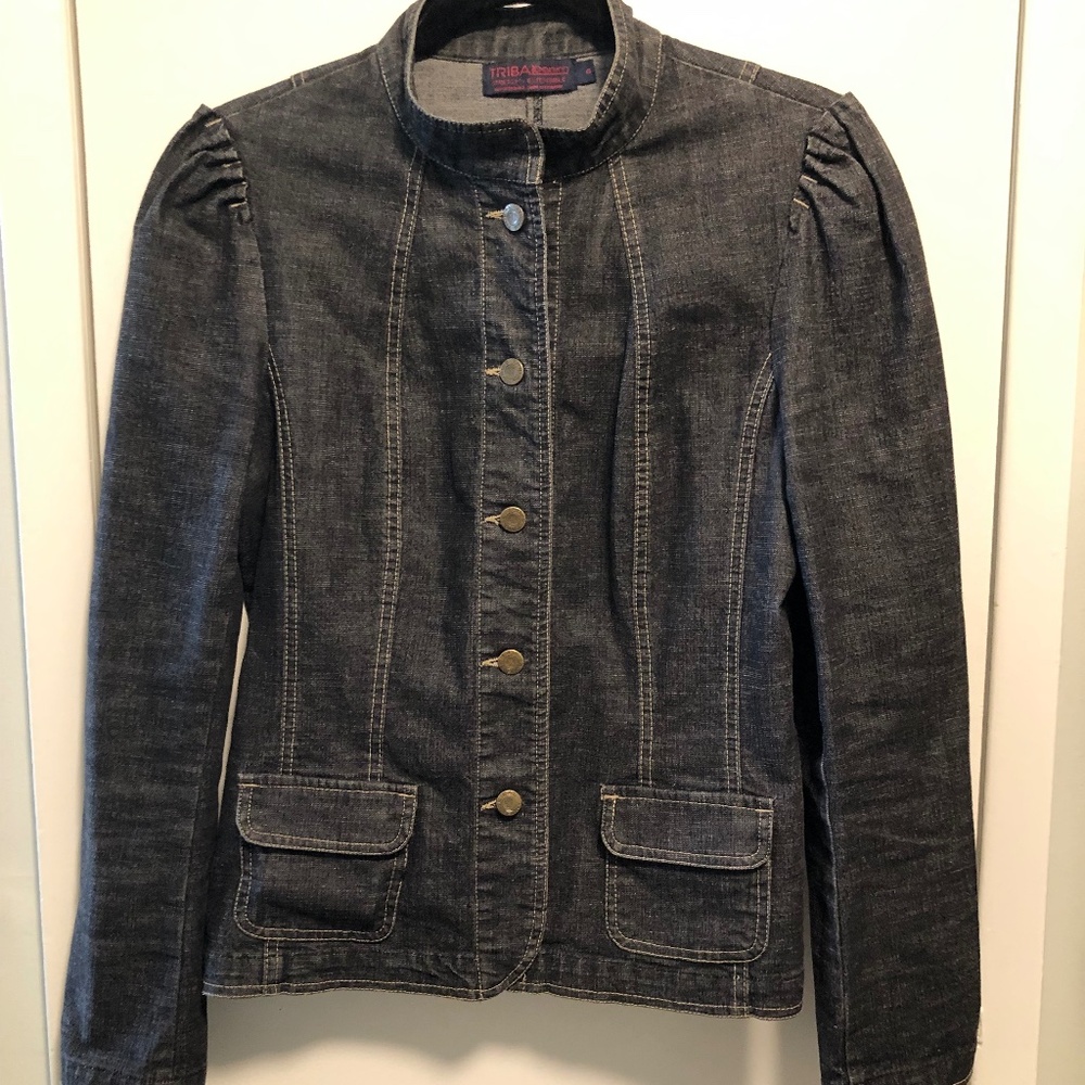 Black Tribal Denim Jacket